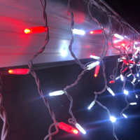 Icicle Lights RED/WHITE 4.8m Extendable