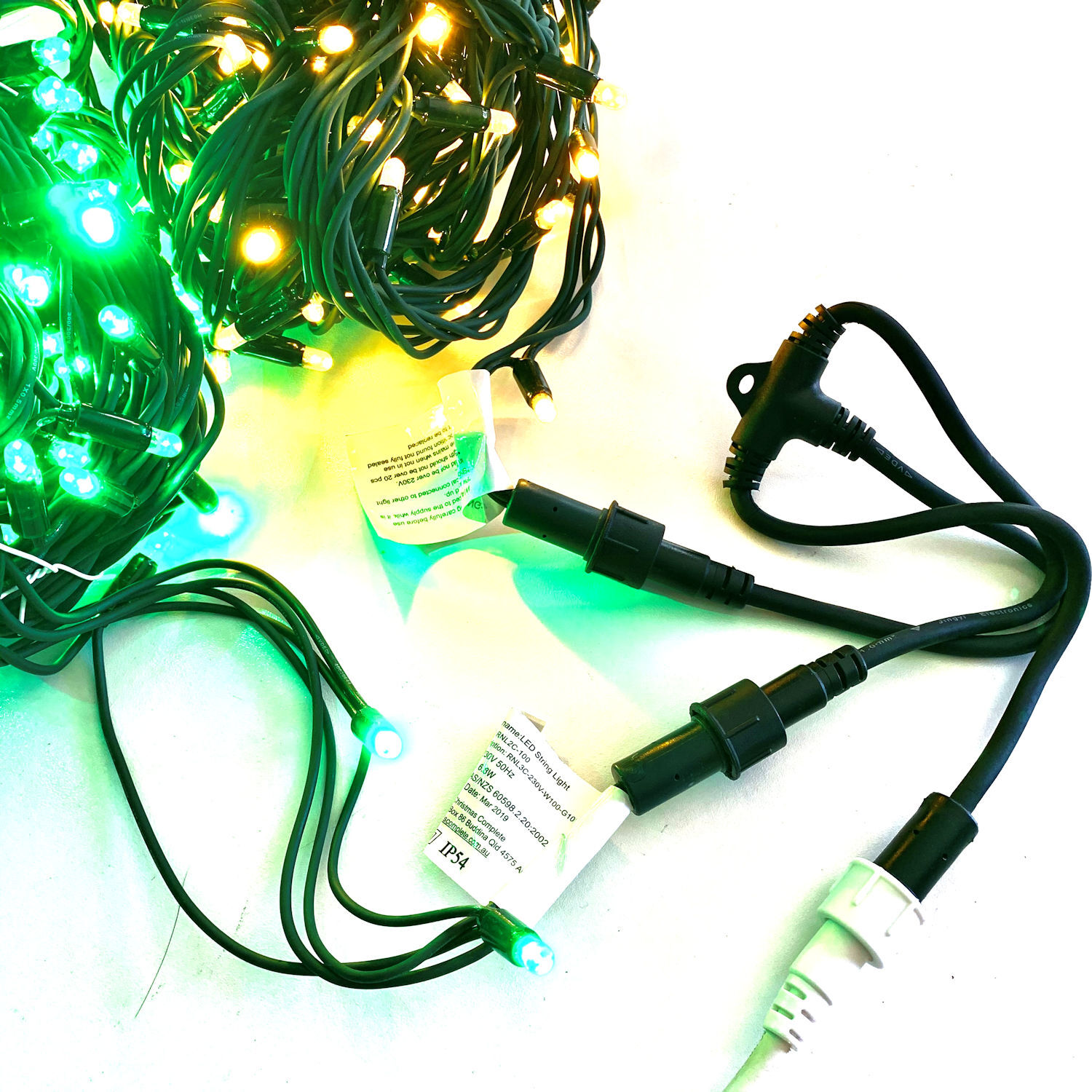 String Light Connector Black 3 Way eBay