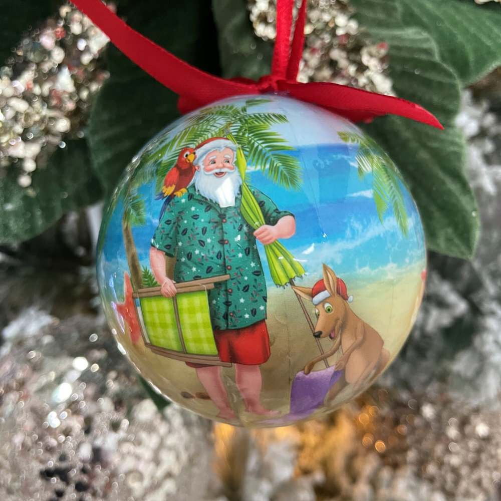 Aussie Beach Christmas Baubles 75mm x 14pk We'll Make Your Christmas