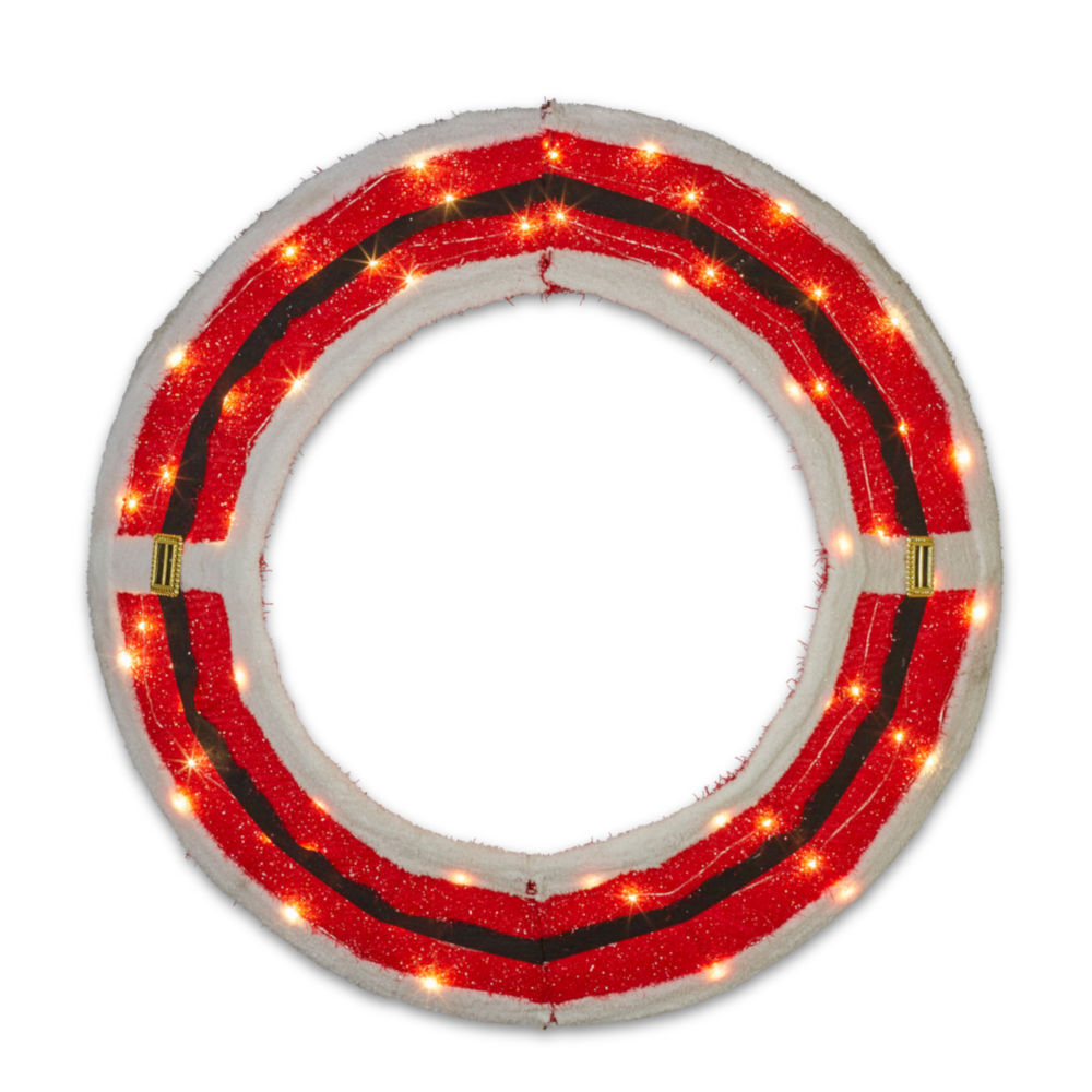 Red LED Tree Skirt 85cm Christmas Complete