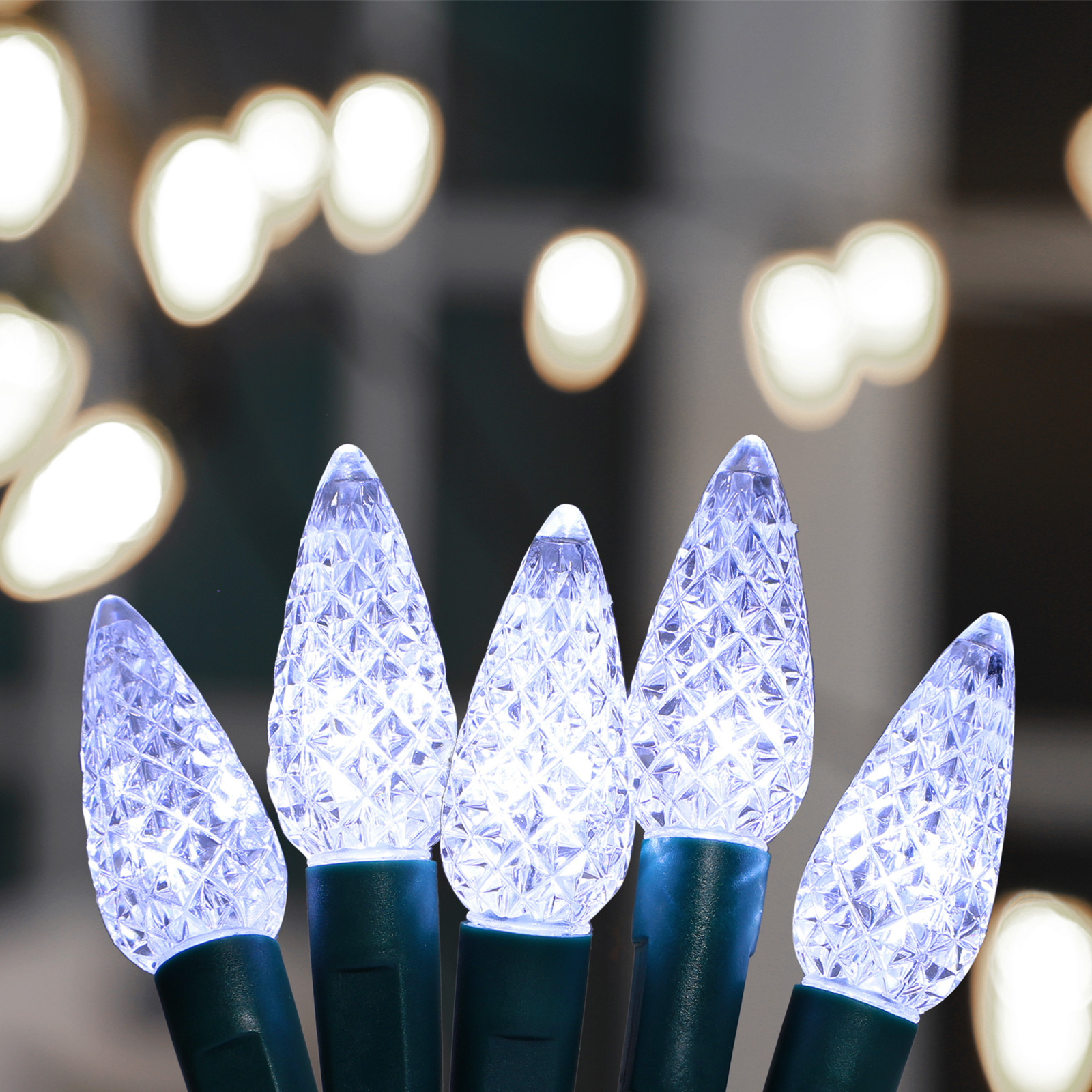 C6 Pinecone String Lights 200 LED Cool White We'll make your