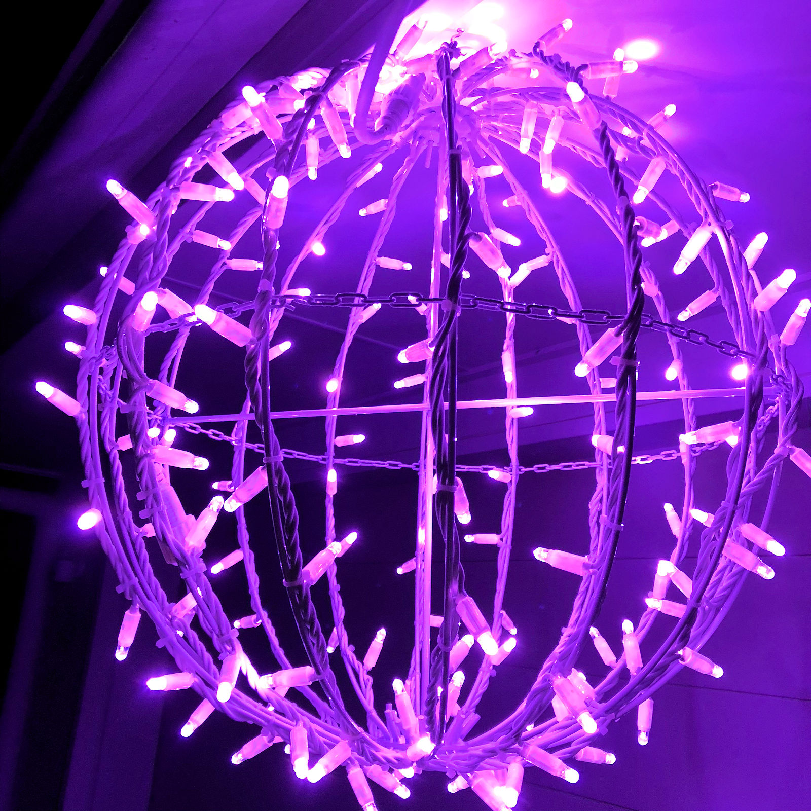 Christmas LED String Light Sphere 35cm Pink Ball Outdoor/Indoor Large