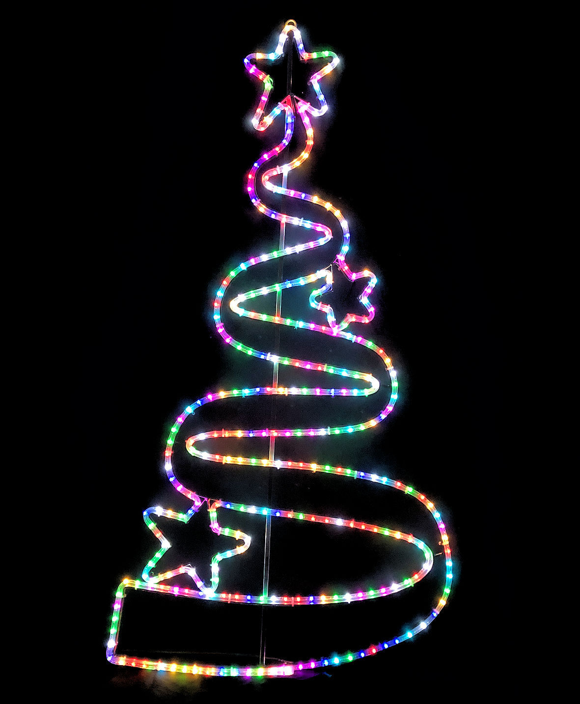 RGB Christmas Tree Motif 74 x 148cm LED Rope Light Christmas Outdoor