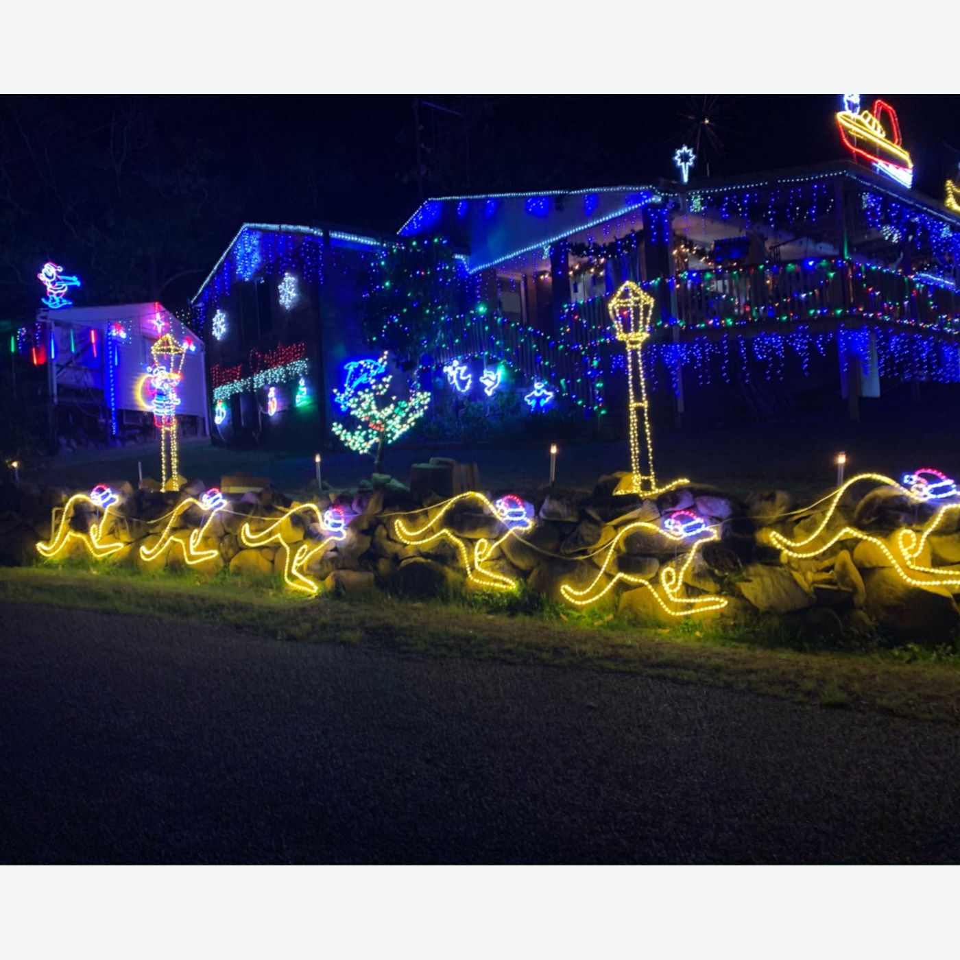 Buy new LED Christmas hopping kangaroo motif Silhouette 120cm online