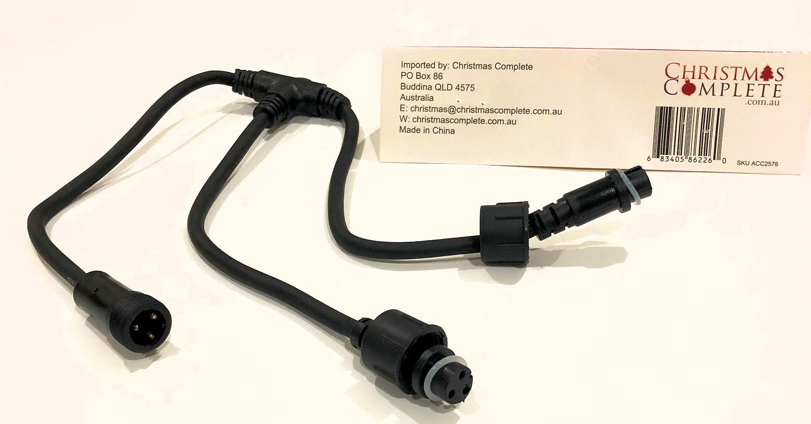 String Light Connector Black 3 Way eBay