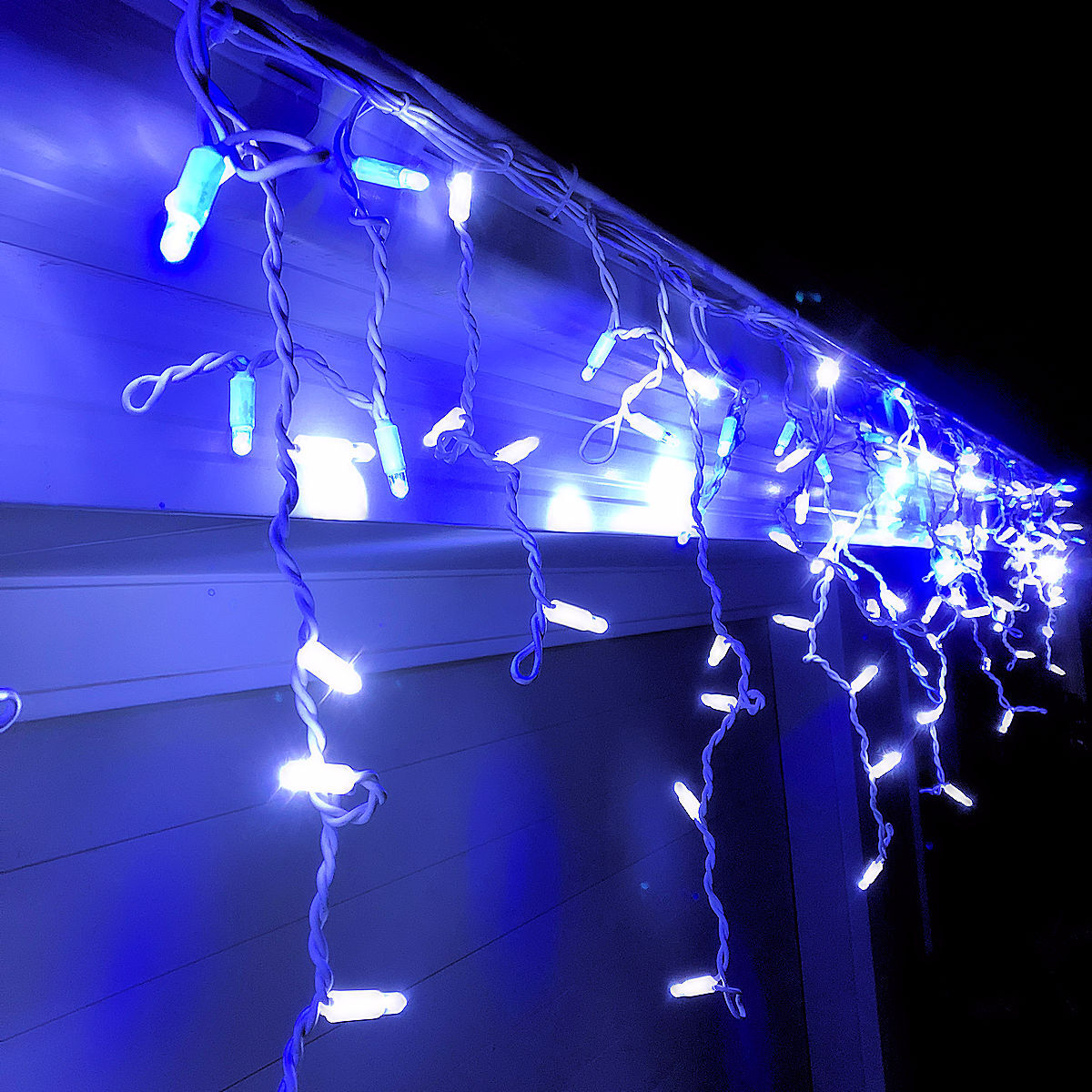 LED Icicle Lights Blue & White 4.8M Extendable Christmas Complete Online