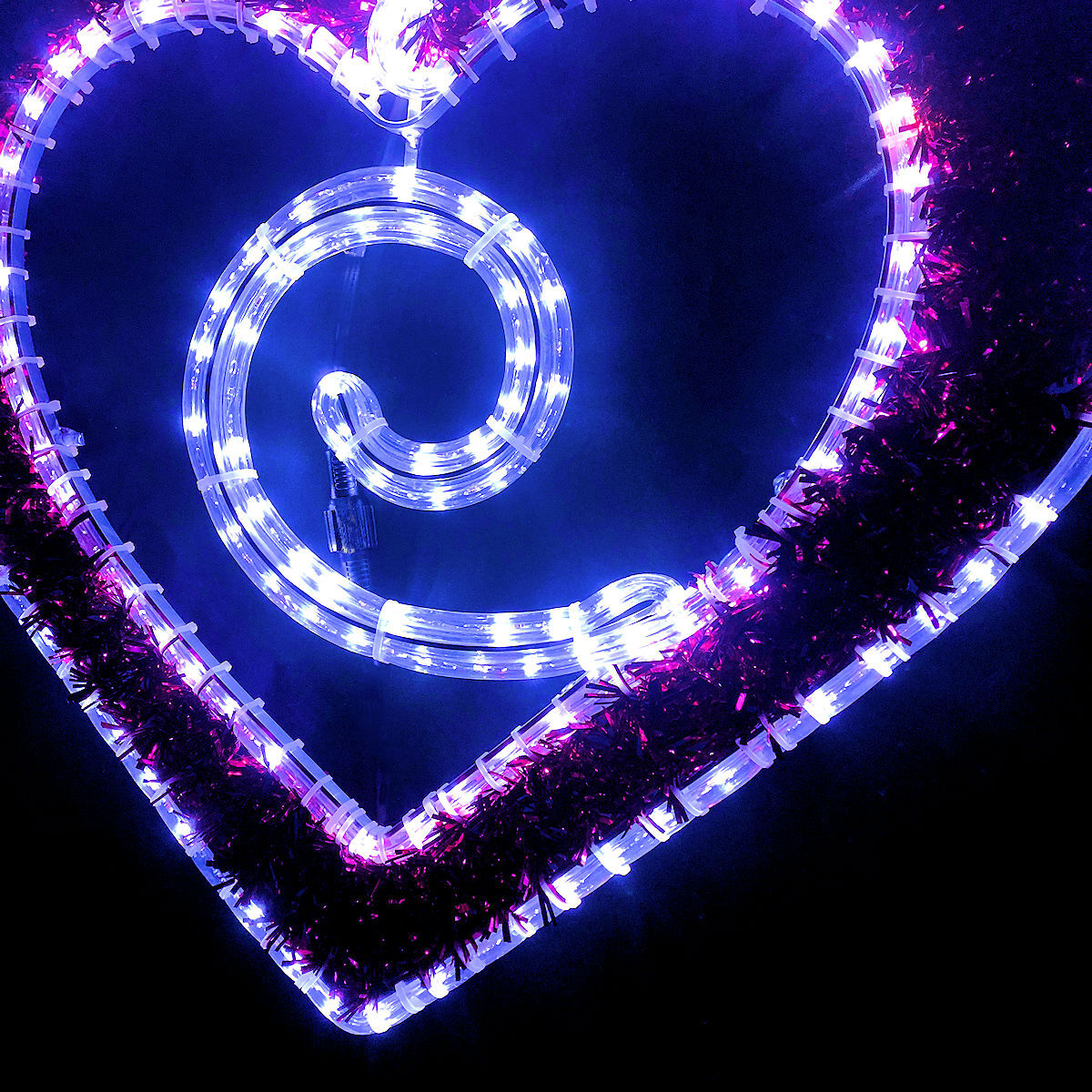 Pink Heart with Bow Rope Light Motif | Christmas Complete