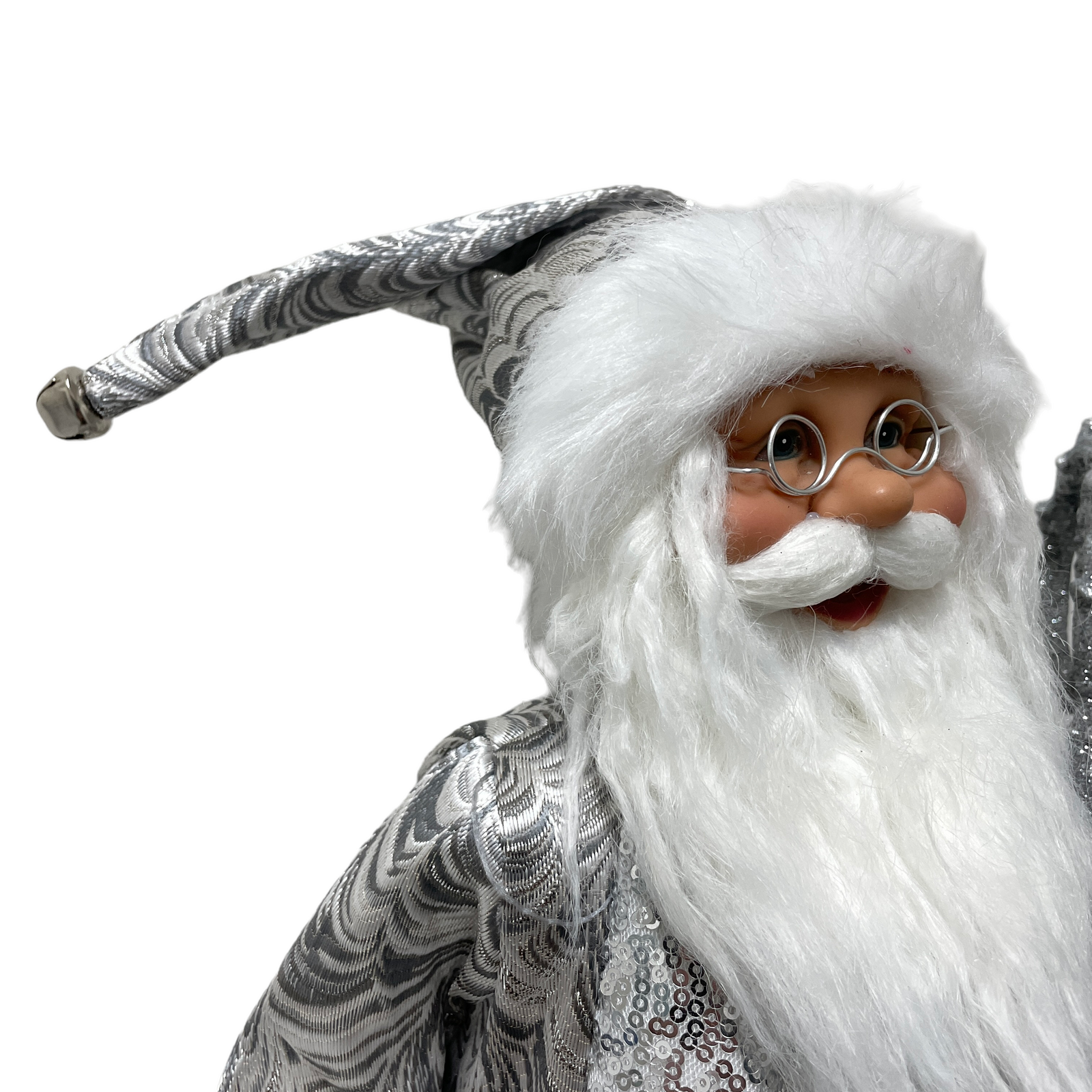 Silver Santa Silver Santa with Sceptre Medium 40cm | Christmas Complete