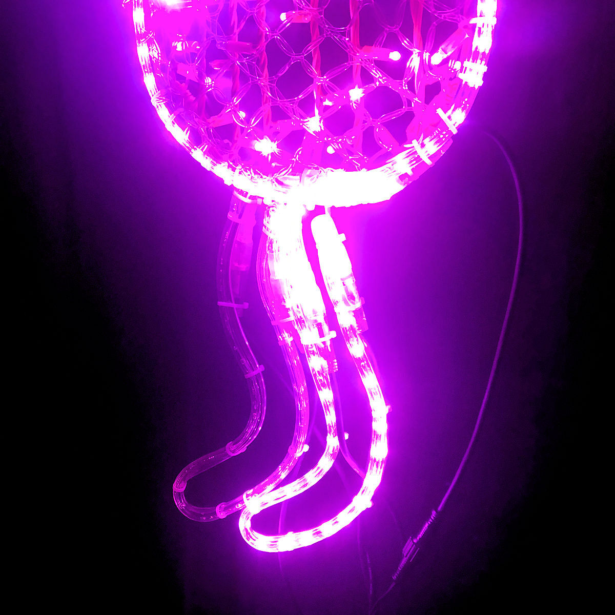 Pink Cat with Moving Tail Rope Light Motif | Christmas Complete