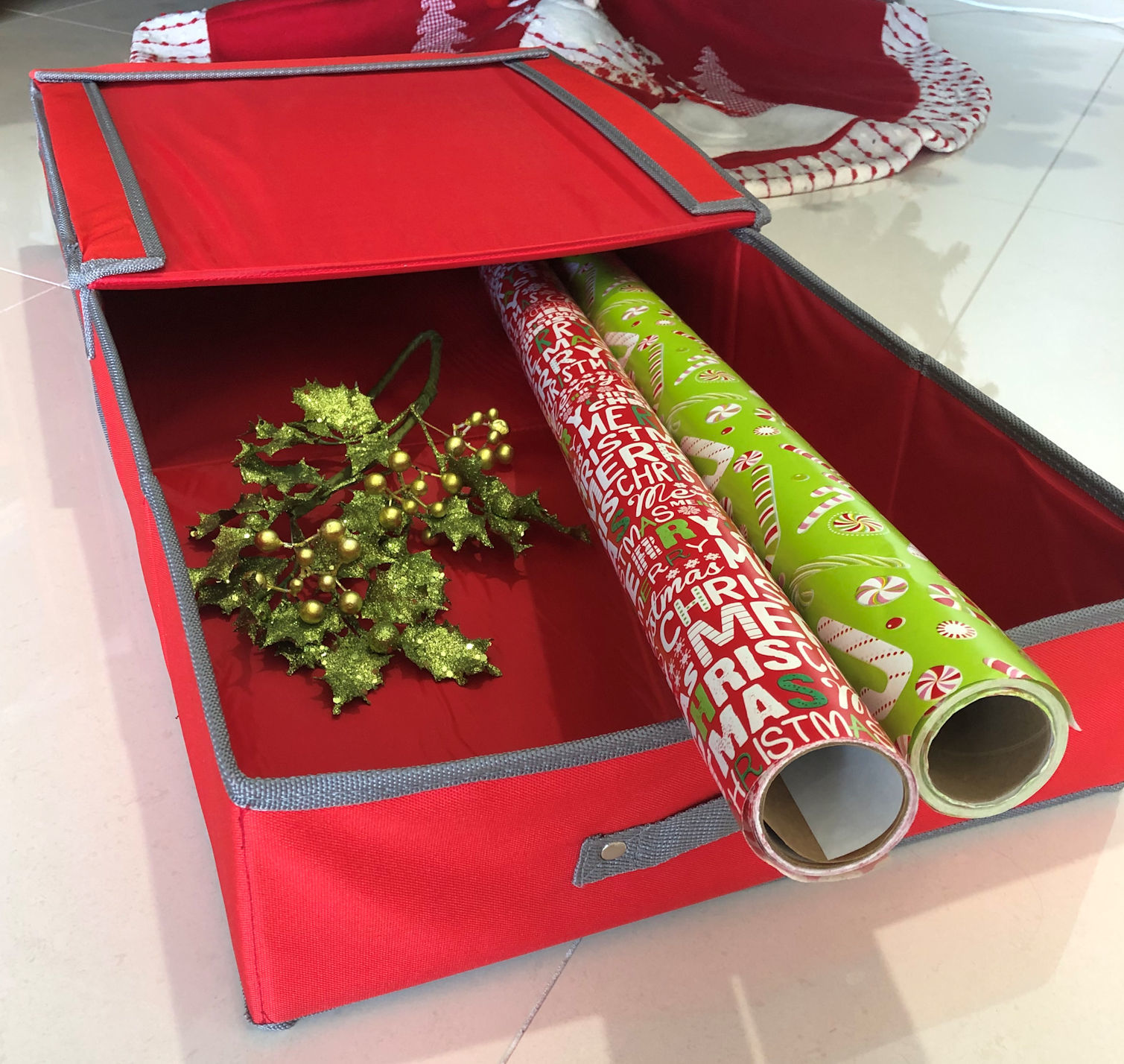 Buy TWO New Christmas Decoration & Ornaments Storage Boxes online from