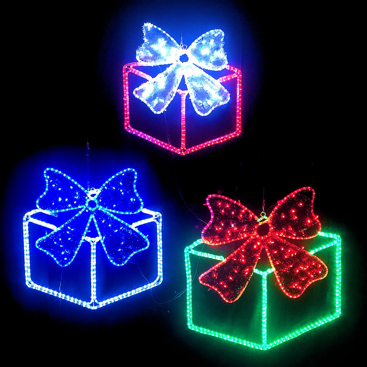 Present Small Red Rope Light Motif | Christmas Complete