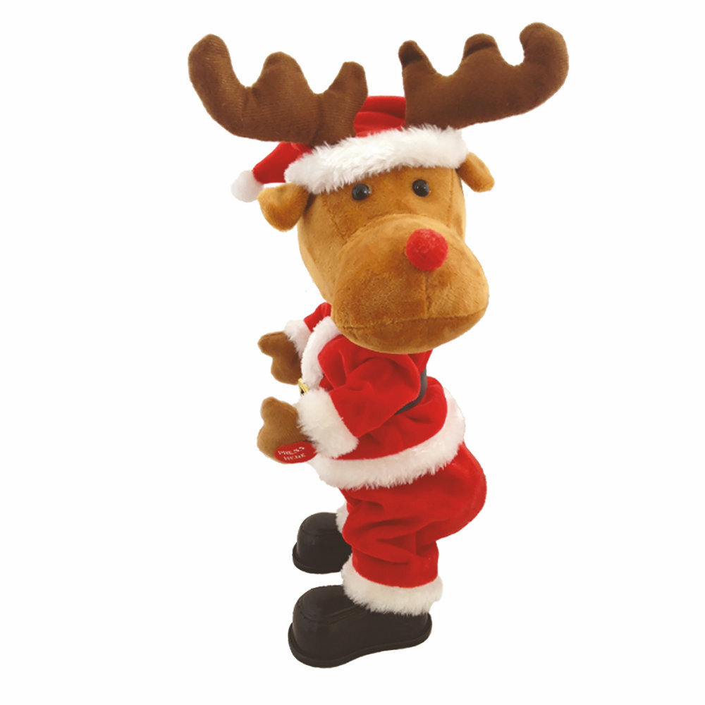 Christmas Reindeer Toy, Electronic Rotatable Dancing Reindeer Wearing