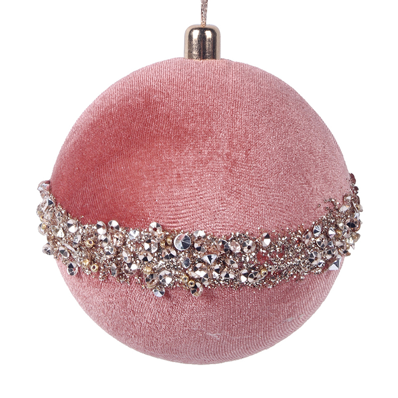 Rose Gold Velvet Ball 10cm We'll make your Christmas Complete