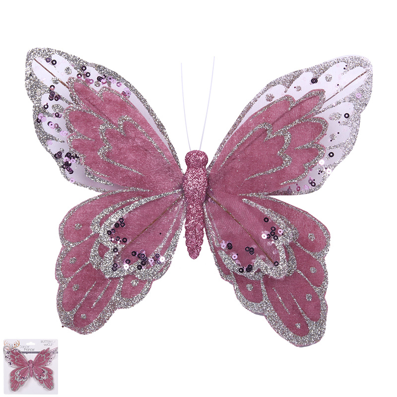 Pink Butterfly 20cm | We’ll make your Christmas Complete