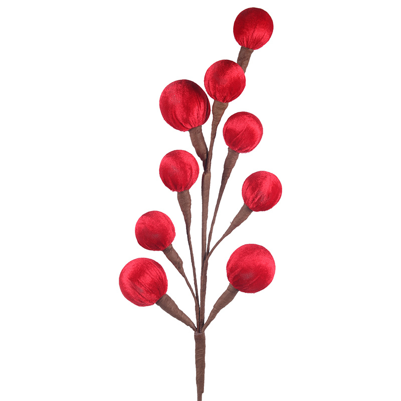 Large Red Berry Stem 75cm  We'll Make Your Christmas Complete