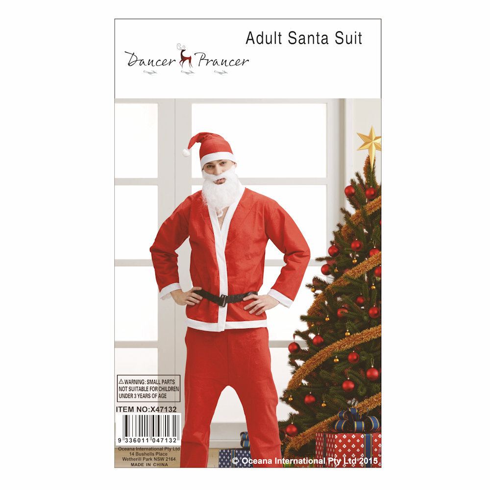 Santa Claus Costume One Size Christmas Complete