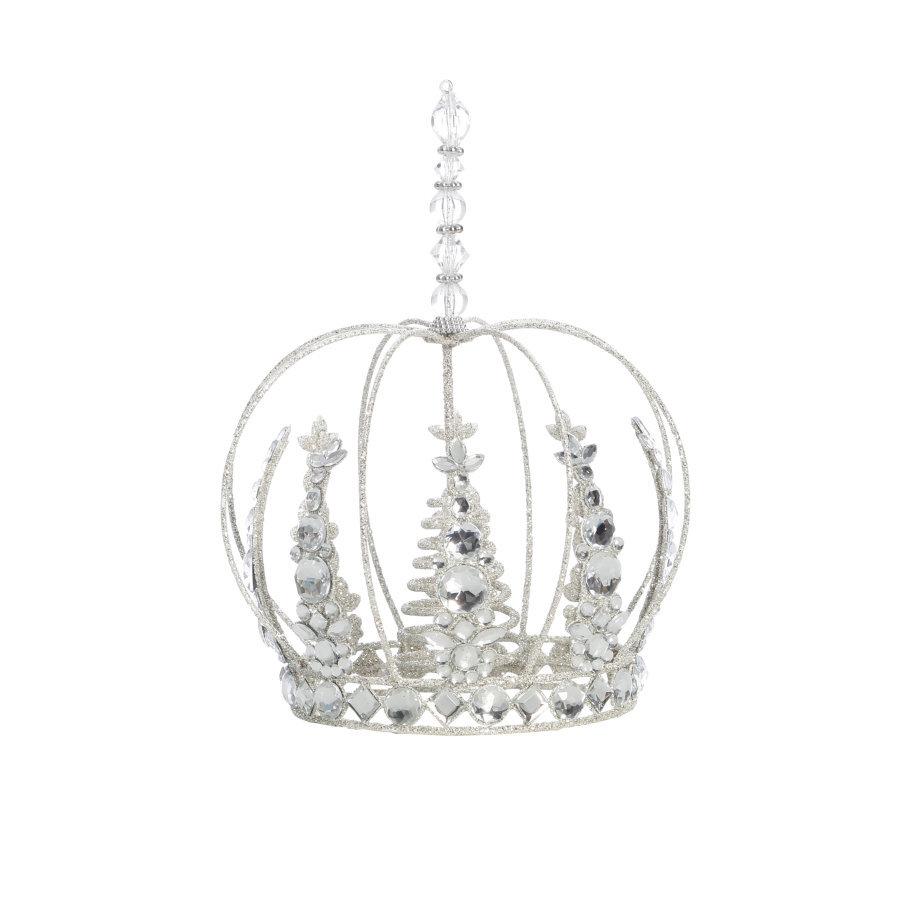 Silver Crown Tree Topper 27cm Christmas Complete