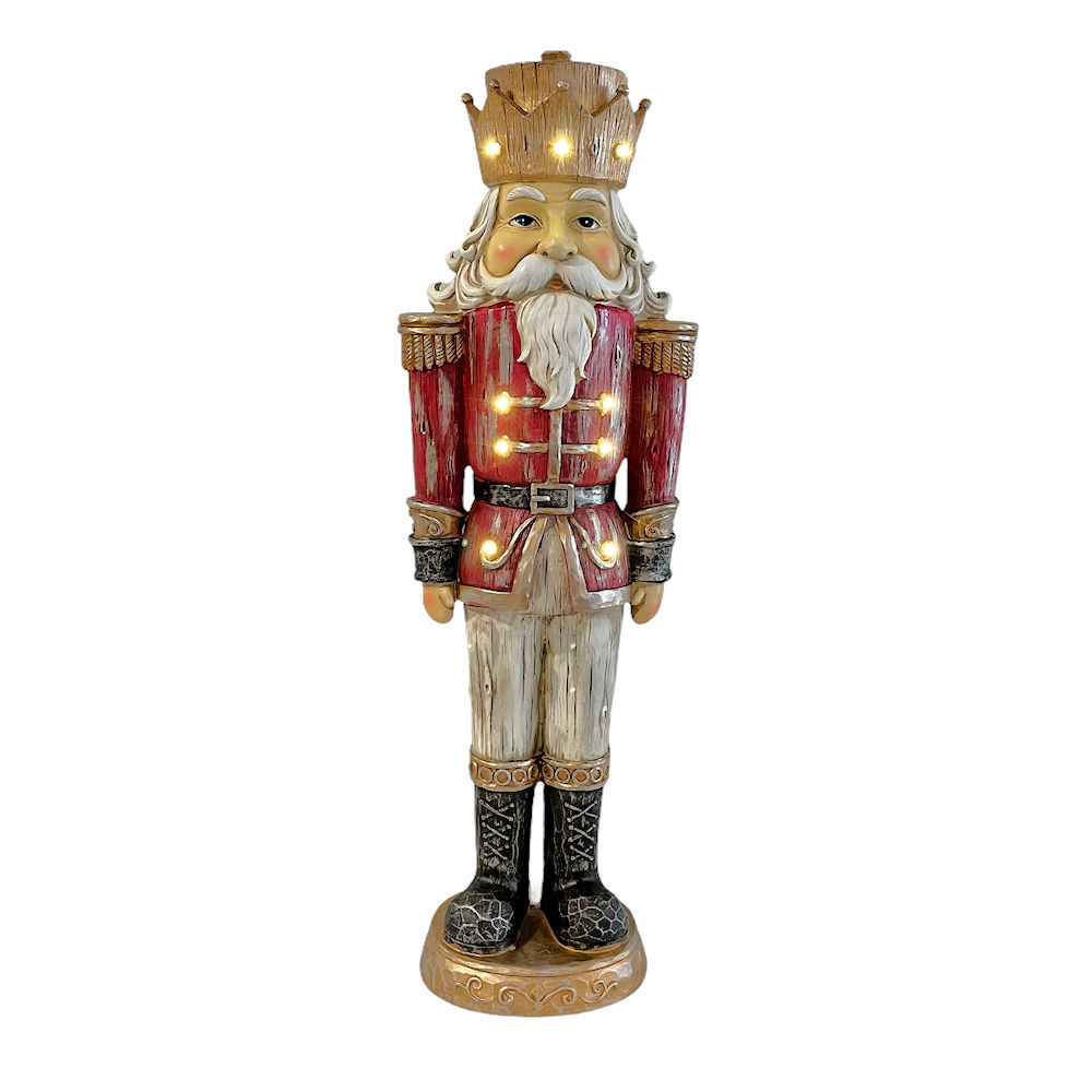 LED Nutcracker Vintage Red/Gold 85cm Theatre