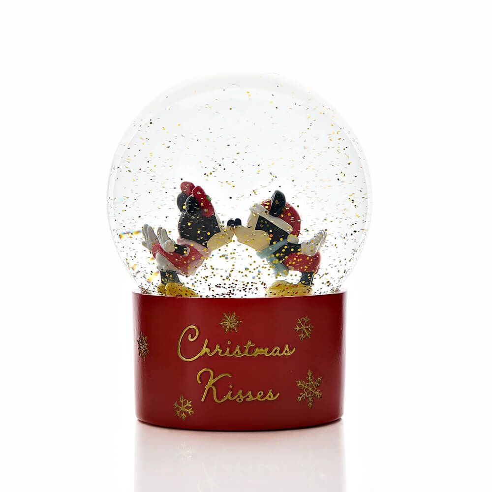 Mickey Snow Globe &lsquo;Christmas Kiss&rsquo; 16cm | We&rsquo;ll make your Christmas