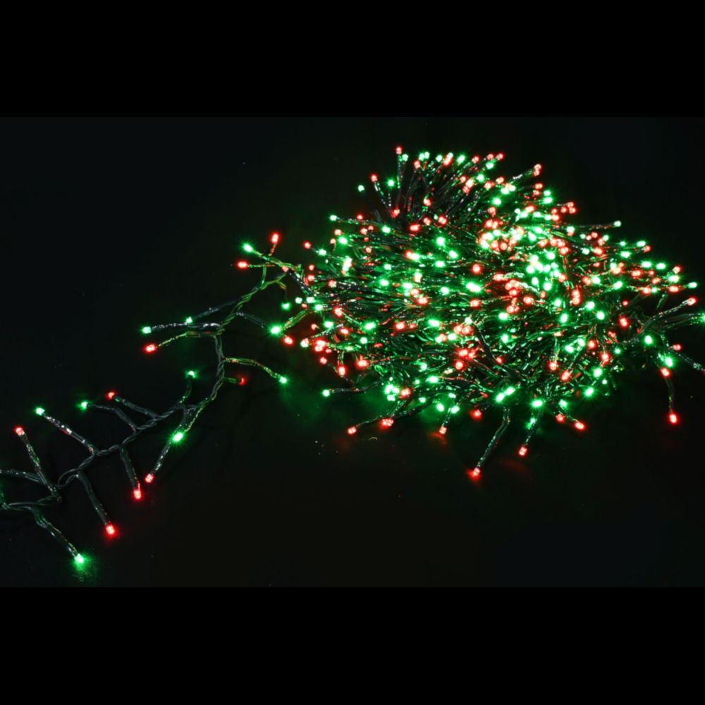 LED Cluster Lights 720 Red & Green Christmas Complete