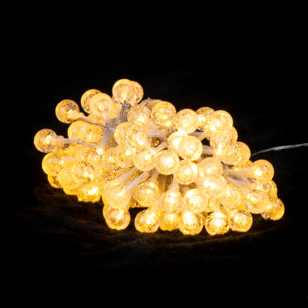 100 LED Bubble Ball String Lights Warm White We ll make your