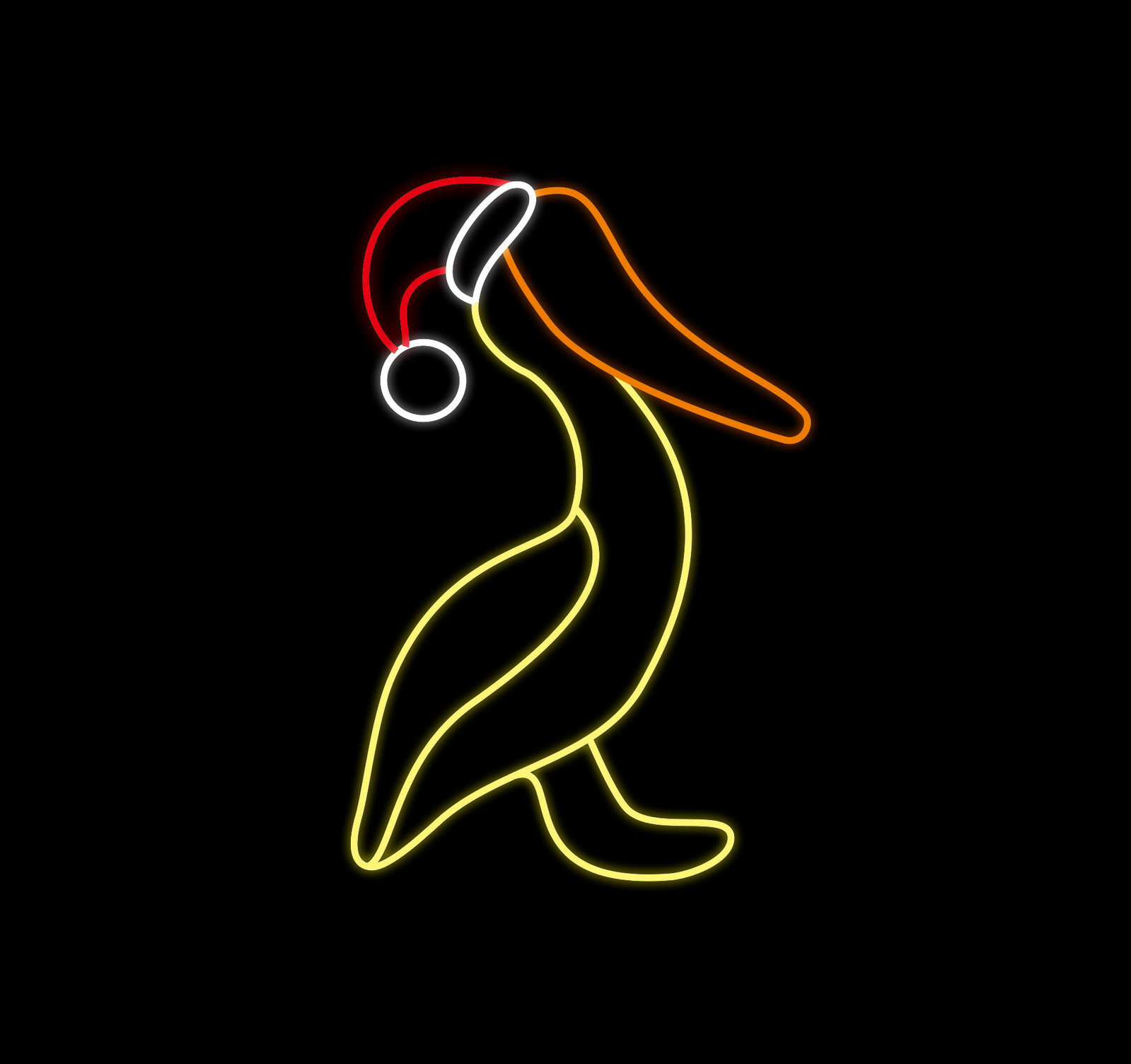 Christmas Pelican Motif 65 x 100cm LED Rope Light Christmas Outdoor