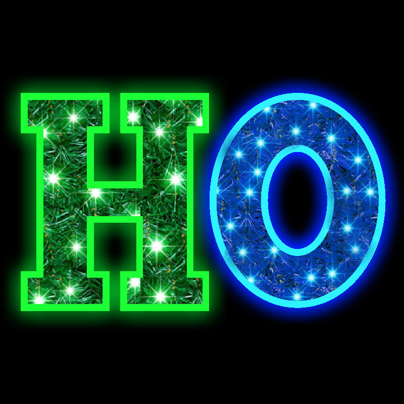 Ho Green & Blue Rope Light Motif