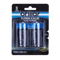 D Platinum Alkaline Batteries 2pk