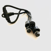 String Light Connector Black - 3 Way