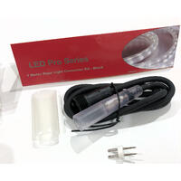 Rope Light Extension Male 1m - Black 2 Pin