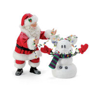 Lit Creating Magic - Santa & Mickey 2pc Set 25cm