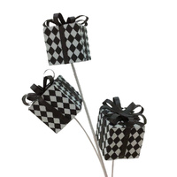 Black Harlequin Giftbox Spray 70cm