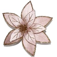 Pink & Gold Poinsettia 27cm