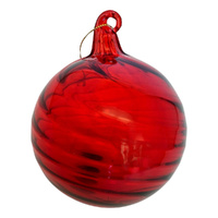 Red Shiny Ball Hanging 10cm