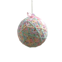 Pink Sprinkle Ball Hanging 25cm