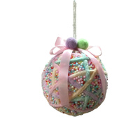 Pink Sprinkle Ball Hanging 16cm
