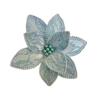 Light Blue Poinsettia 28cm