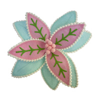 Pink & Blue Poinsettia 36cm