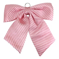 Pink & White Striped Bow Hanging 70cm