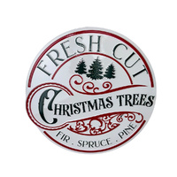 Freshly Cut Round Metal Sign 40cm