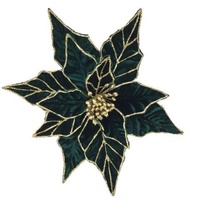 Emerald & Gold Poinsettia 30cm