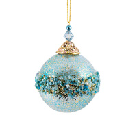 Champagne Crusted Tiffany Bauble Hanging 11cm
