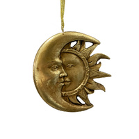 Sun & Moon Gold Hanging Decoration 13cm