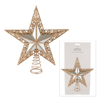 5 Point Star Gold Tree Topper 30cm