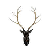 Deer Head in Black & Natural 106cm