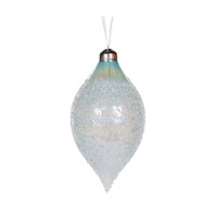 Pale Blue Bubbles Drop Bauble 15cm