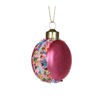 Pink Sprinkles Macaron Hanging 7cm