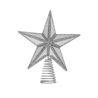 Mini 5 Point Mirrored Tree Topper Star 17cm
