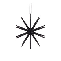 Black Glitter Orbit Hanging 10cm