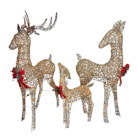 Champagne Outdoor LED Deer Set 150cm